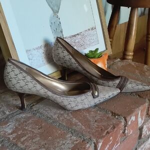 Anne Klein Brown Patterned Heels